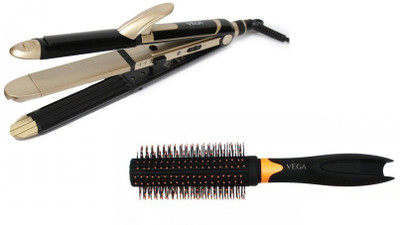 

VEGA VHSCC-01 3 in 1 Hair Straightener And Hair Brush E20-RB Combo(Set of 2)