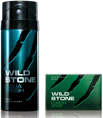 

Wild Stone Aqua Fresh Deodorant and 75gm Forest Spice Soap(Set of 2)