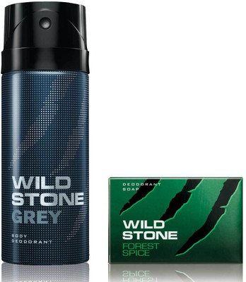 

Wild Stone Grey Deodorant and 125gm Forest Spice Soap(Set of 2)