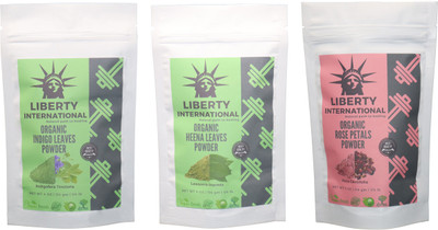 

LIBERTY INTERNATIONAL Indigo & Heena & Rose Powder ( 114 Gm Each ) For Face , Hair & Skin Care Certified C18(Set of 3)