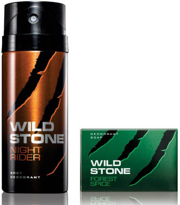 

Wild Stone Night Rider Deodorant and 75gm Forest Spice Soap(Set of 2)