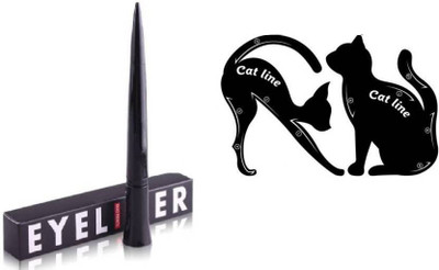 

YUGAM 2 pcs of cat stamp eye and one 1 eyeliner pen with stamp (Set of 3)(Set of 3)