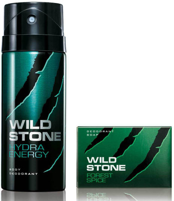 

Wild Stone Hydra Energy Deodorant and 125gm Forest Spice Soap(Set of 2)