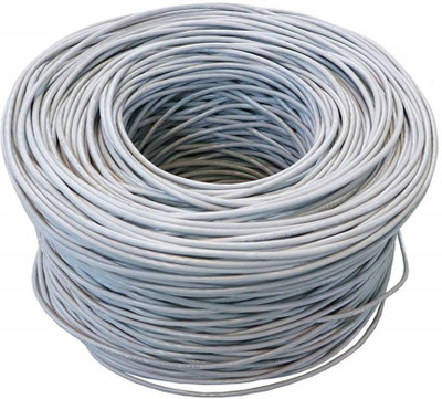 

DazzelOn Cat6 Ethernet Bulk Cable Bundle Grey 100 Meter 328FT - Gigabit Network Internet Cord | Copper 23AWG UTP Free 10pcs RJ45 Connectors Network Cable(Compatible with Office, Home, Routers, Modems, Ethernet Switches, Grey)