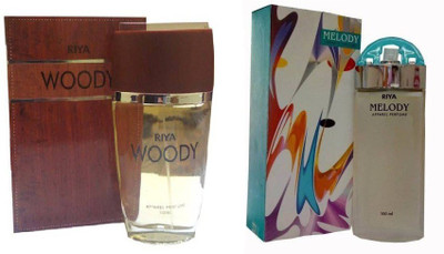 

Riya woody ,melody Body Spray - For Men & Women(200 ml, Pack of 2)