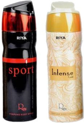 

Riya PARTY WEAR +INTENSE GOLD Body Spray - For Men & Women(400 ml, Pack of 2)