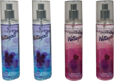 

LAYER'R 2 MYSTIC ISLAND AND 2 SECRET CRUSH (PACK OF 4) Body Spray - For Women(135 ml, Pack of 4)
