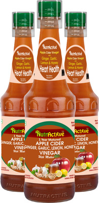 

NutrActive Apple Cider Vinegar with ginger, garlic, lemon, and honey Heart Heath,Weight Management Vinegar(1500 ml)