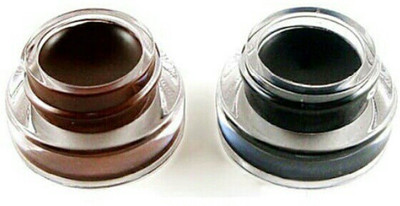 

huda original gel eyeliner smudge proof & water proof for all skin tone 8g with brush (black brown) 8 g(black , brown)