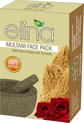 

elina Herbal MULTANI Mitti Powder (With Rose petals & Turmeric) Face & Hair 100% Natural & Pure 100g.(100 g)