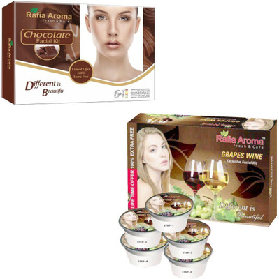 

rafia aroma Chocolate & Wine Facial Kit 620 g(Set of 2)