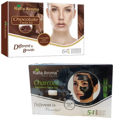 

rafia aroma Charcoal & Chocolate Facial Kit 620 g(Set of 2)