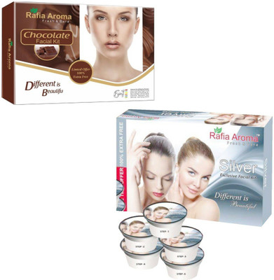

rafia aroma Chocolate & Silver Facial Kit 620 g(Set of 2)
