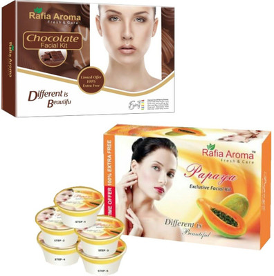

rafia aroma Chocolate & Papaya Facial Kit 620 g(Set of 2)