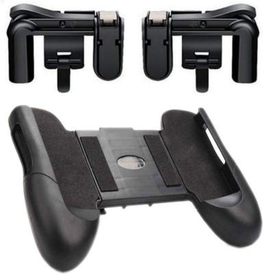 

Anweshas PUBG Mobile Game Controller Holder Stand Joypad and 1 Pair Gaming Trigger Fire Button Aim Key For Rules of Survival, Battle Royale L1R1 Sensitive Shoot and Aim Gift Gaming Accessory Kit Gaming Accessory Kit(Black, For Android, iOS)