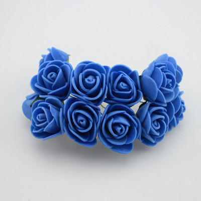 EKAN Artificial Hair Flowers Bun Decoration Accessories Wedding Hair Flower Decoration Pins Hair Clip(Blue)