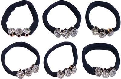 

Pijn Fancy Hair Rubber Band for women & girls Rubber Band(Black)