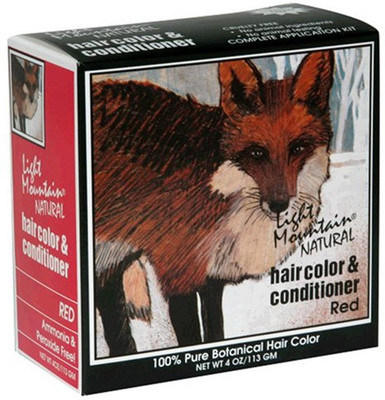

Light Mountain Natural Hair Color & Conditioner Red 4 oz (113 g) (Pack of 3) Hair Color(Red)