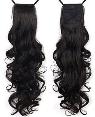 

CRIBE Women's Binding Tie Up Synthetic Ribbon Poniytail Clip In Hair Extension