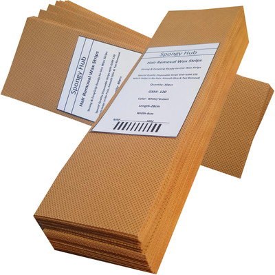 

Spongy Hub Non-Woven Wax Strip Premium, GSM 120 Which Helps in No Pain Strips(160 Strips, Set of 2)