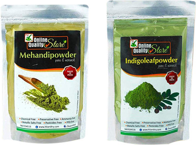 

Online Quality Store Indigo Powder For Black Hair + Mehendi Powder_300g(300 g)
