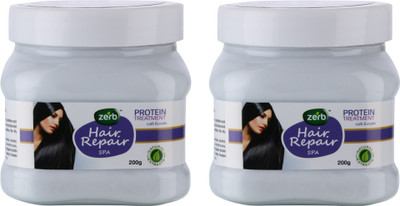 

Zerb Hair Repair Spa Enriched With Aloe Vera Protein Treatment With Keratin For Soft And Shinier Hair - Pack Of 2(200 g)