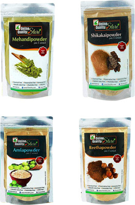 Online Quality Store Reetha + Amla + Shikakai + Mehandi_200g(200 g)