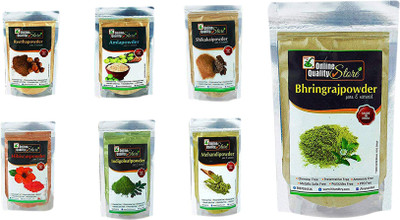 

Online Quality Store Reetha + Amla + Shikakai + Bhringraj + Hibiscus + Mehandi + Indigo_1400g(1400 g)