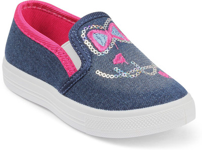 

KITTENS Girls Slip on Sneakers(Blue, Navy