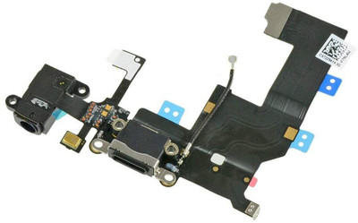 Spares4ever Dock Charging Connector Flex Cable with Earphone Headphone Jack Connector Flex iPhone 5 Charging Connector Flex cable