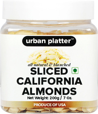 

Urban Platter Sliced Blanched California Almonds, 200g Almonds(200 g, Mason Jar)
