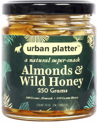 

Urban Platter Almonds and Wild Honey, 250g / 8.8oz [Super-Snack, Premium Quality, Nutritious] Almonds(250 g, Mason Jar)