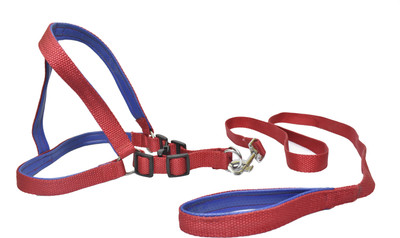 

Ezellohub Dog Harness & Leash(, Red