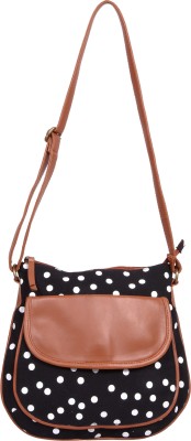 Marissa Black, White, Brown Sling Bag MS5005-BLACKPOLKA