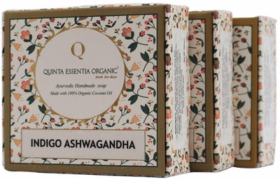 

QUINTA ESSENTIA ORGANIC Indigo Ashwagandha Handmade Soap(Pack of 3)(300 g, Pack of 3)