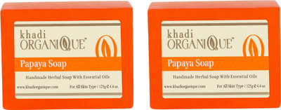 

khadi organique HANDMADE PAPAYA SOAP 250 GM PACK OF 2(250 g, Pack of 2)