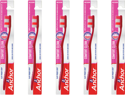 ANCHOR Comfort Clean Medium Toothbrush(Pack of 5)