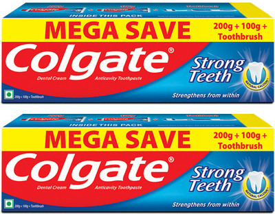 

Colgate Anti-cavity Strong Teeth Toothpaste(600 g, Pack of 2)