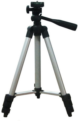 

Nmra Enterprises R_10 Tripod-3110 Portable Adjustable Aluminum Lightweight Camera Stand With Three-Dimensional Head & Quick Release Plate For Video Cameras and mobile Tripod(Black, Silver, Supports Up to 1000 g)