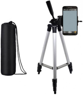 

Gazzet 4G Light silver colour Camera Stand, Release Plate For Camera mobile, Tripod(Silver, Supports Up to 500 g)