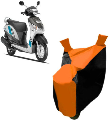 Autocraft Two Wheeler Cover for Yamaha(Alpha, Orange)