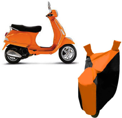 Auto Age Two Wheeler Cover for Piaggio(Vespa LX, Orange)