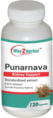 

Way2Herbal Punarnava 120 capsules (Pack of 4)(350 mg)
