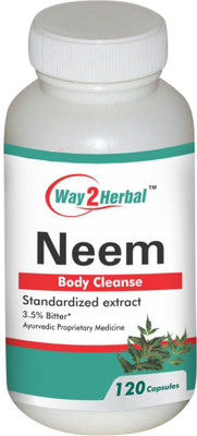 

Way2Herbal Neem 120 capsules (Pack of 4)(350 mg)