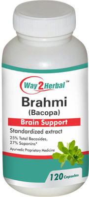 

Way2Herbal Bacopa 120 capsules (Pack of 4)(300 mg)