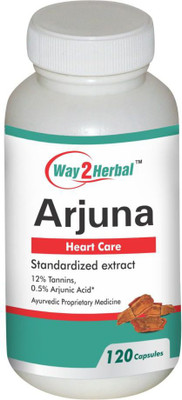 

Way2Herbal Arjuna 120 capsules (Pack of 4)(500 mg)
