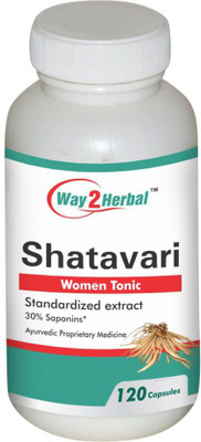 

Way2Herbal Shatavari 120 capsules (Pack of 4)(240 mg)