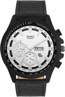 Romex DD-212BLWT Day And Date Fashionable Watch - For Boys