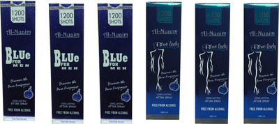 

Al Nuaim ALNUAIM BLUE FOR MEN ,BLUE LADY (PACK OF 6) Floral Attar(Musk)