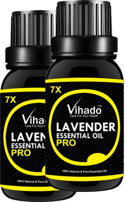 

VIHADO Lavender Pure Essential Oil 7x Pro (20 ml) (Pack of 2)(20 ml)